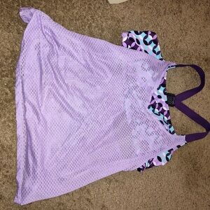 ZeroXposur Purple and Black Mesh Tank Top